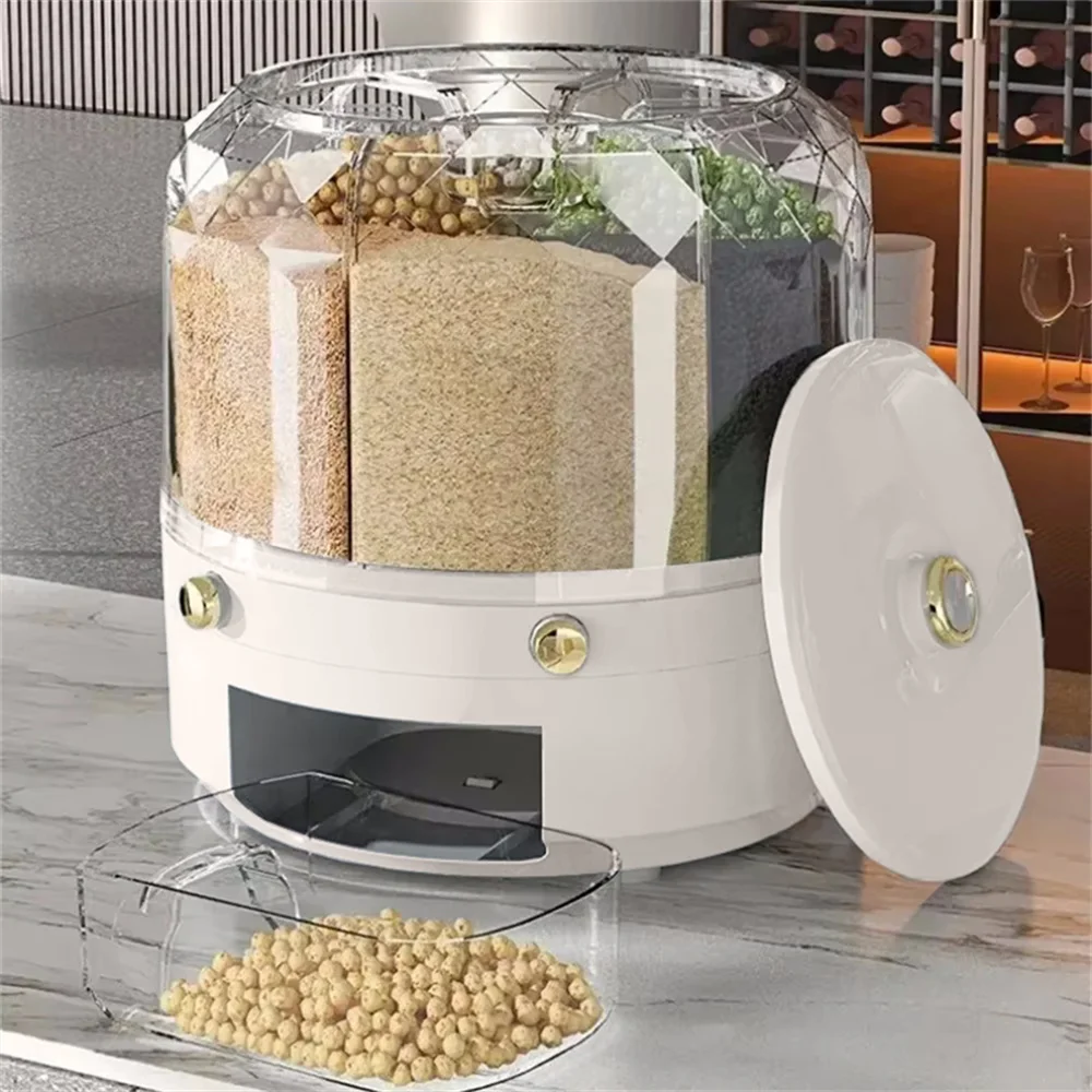 Boîte de Rangement Rotatif 360° – 6 Compartiments Étanches – Image 3