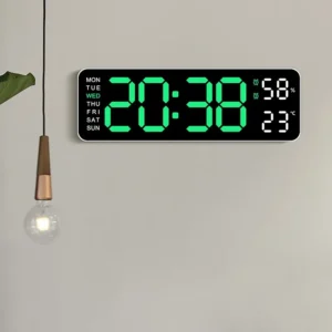Grande Horloge Murale Numérique LED 9 Pouces – USB