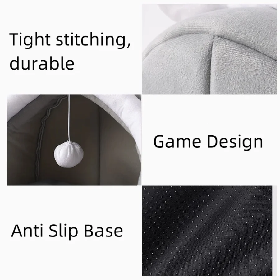 Nid de Chat Confortable – Grotte Semi-Fermée pour Chat et Chaton – Image 4