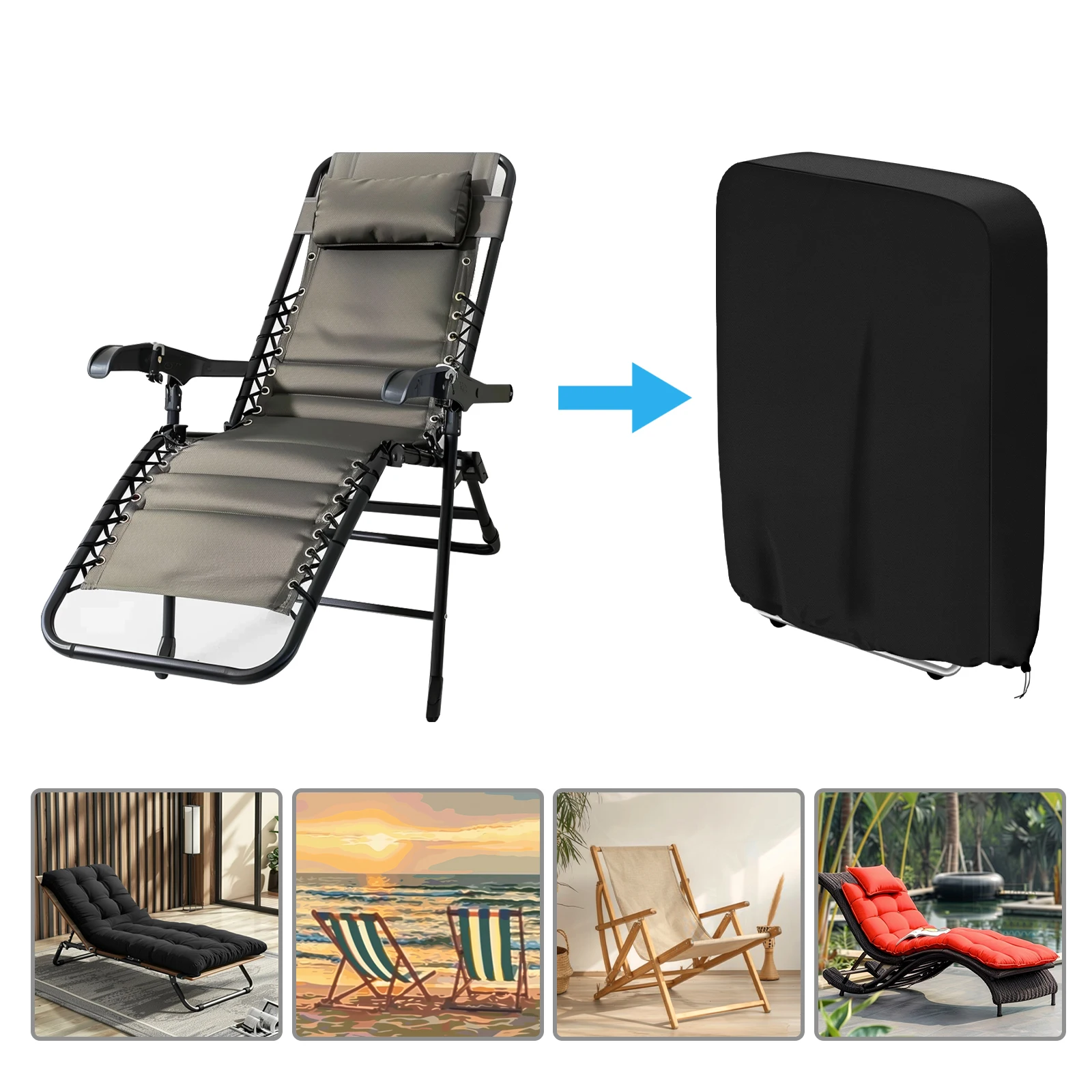 Housse de Chaise de Jardin Imperméable – Protection Universelle Anti-UV pour Fauteuil de Patio Extérieur – Image 10