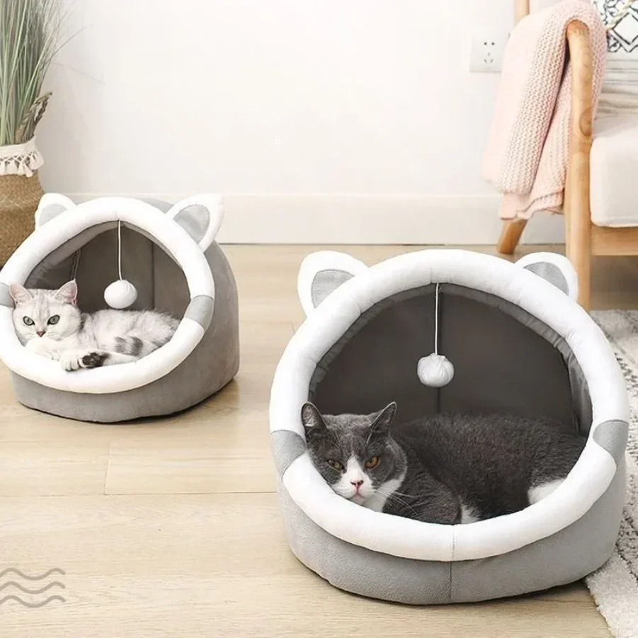 Nid de Chat Confortable – Grotte Semi-Fermée pour Chat et Chaton – Image 3