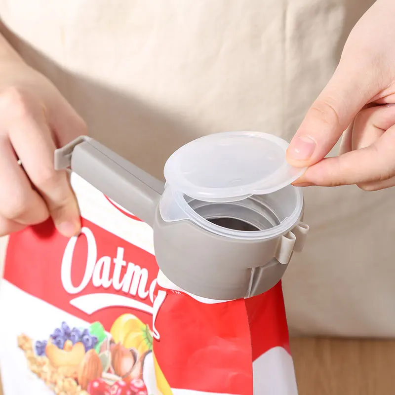 Bec verseur en plastique pour le stockage des aliments, pinces à sacs, clips de cuisine, clip de sac à puces, clip de scellage de capuchon, banc de stockage, 2 pièces – Image 6