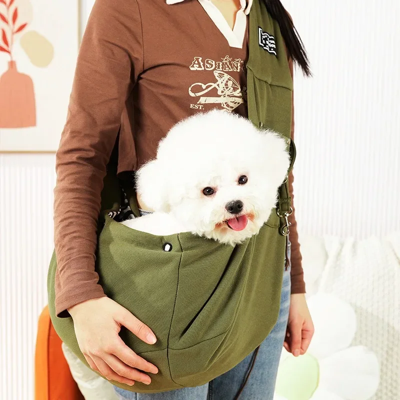 Sac à bandoulière confortable pour chien, sac à bandoulière pour animaux de compagnie, voyage en plein air, Portable, chat, chiot, sac de transport, fournitures de transport pour animaux de compagnie – Image 6