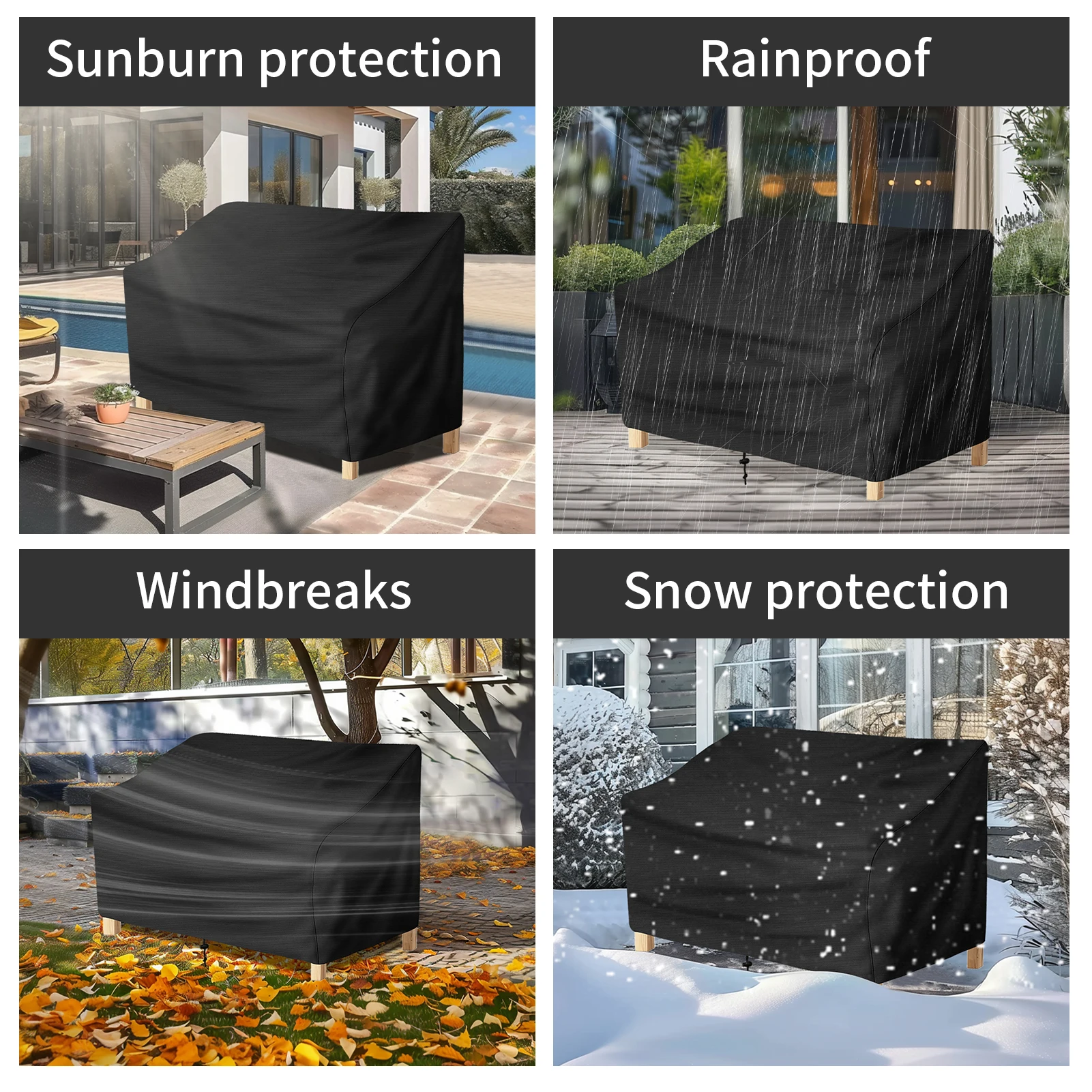 Housse de Chaise de Jardin Imperméable – Protection Universelle Anti-UV pour Fauteuil de Patio Extérieur – Image 5