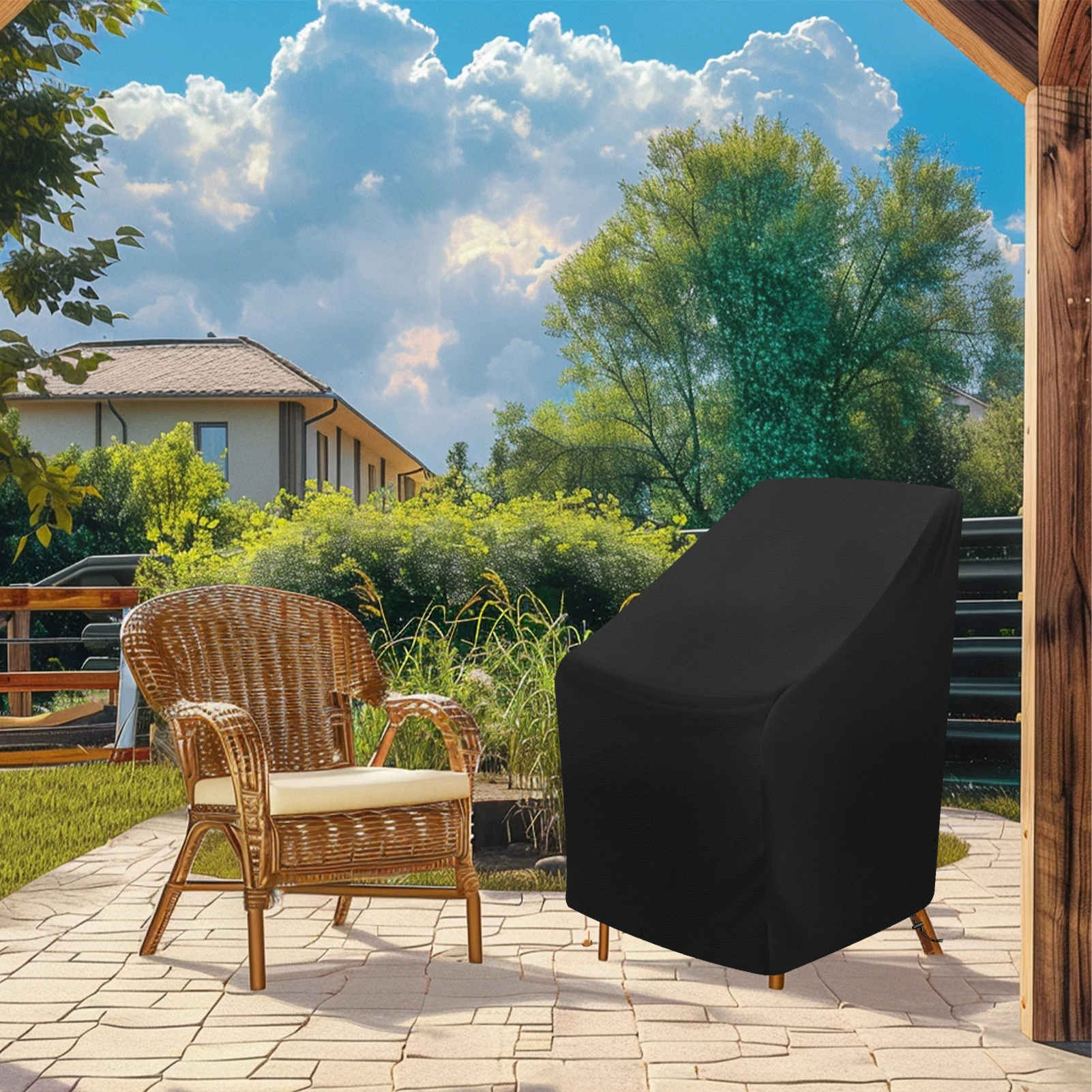 Housse de Chaise de Jardin Imperméable – Protection Universelle Anti-UV pour Fauteuil de Patio Extérieur – Image 3
