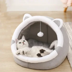 Nid de Chat Confortable – Grotte Semi-Fermée pour Chat et Chaton