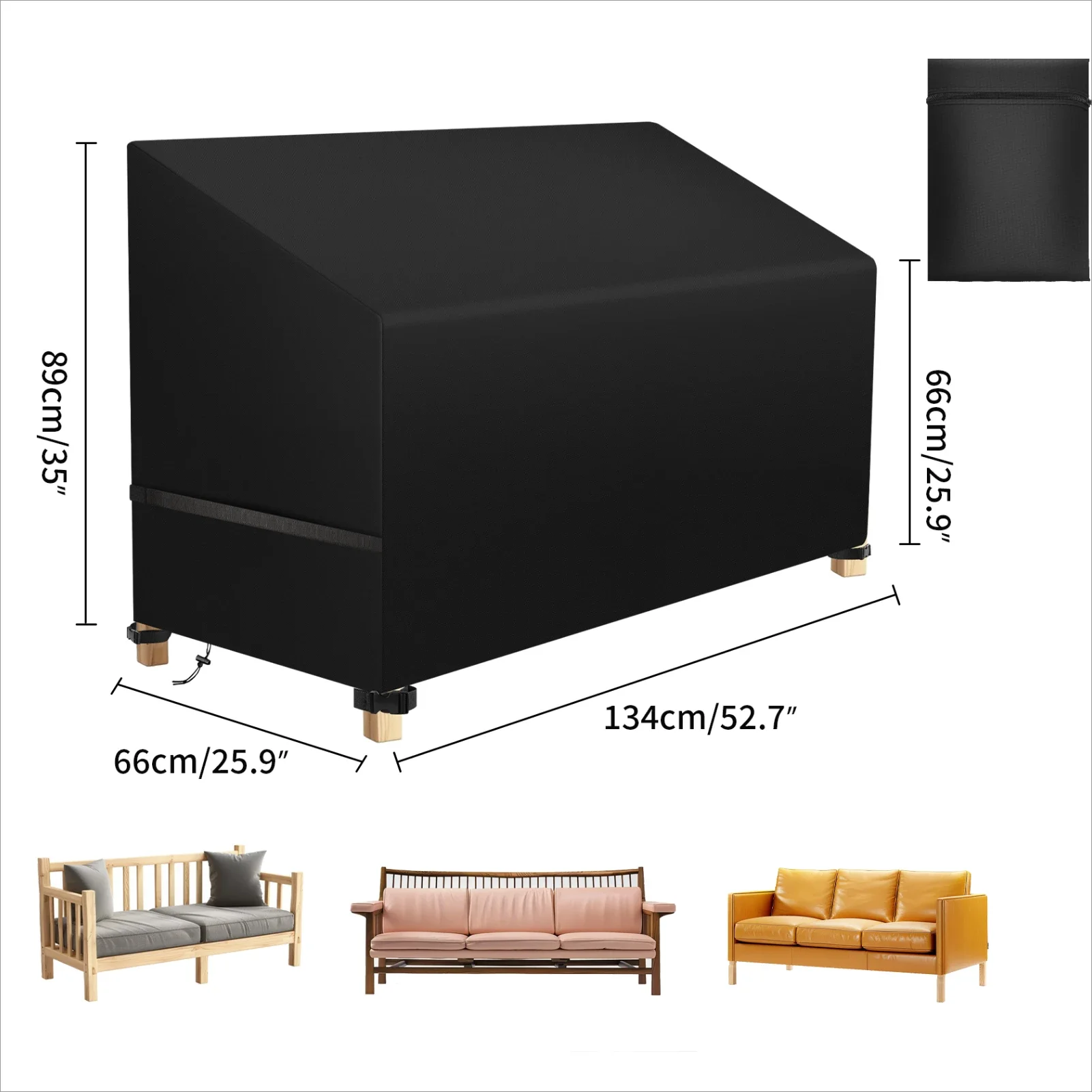 Housse de Chaise de Jardin Imperméable – Protection Universelle Anti-UV pour Fauteuil de Patio Extérieur – Image 8