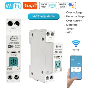 Interrupteur Intelligent WiFi 63A avec Mesure d'Énergie