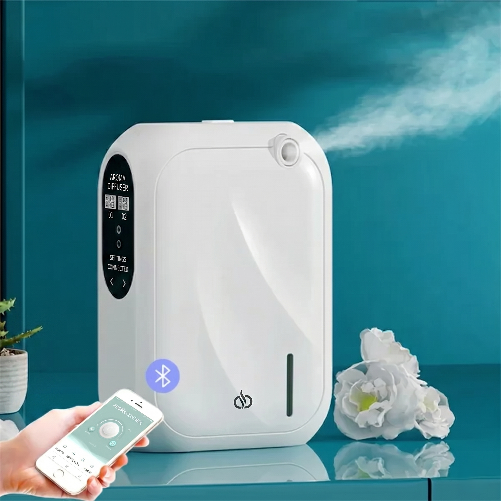 Diffuseur d'Arôme Bluetooth 200m³ - Parfumez Votre Maison