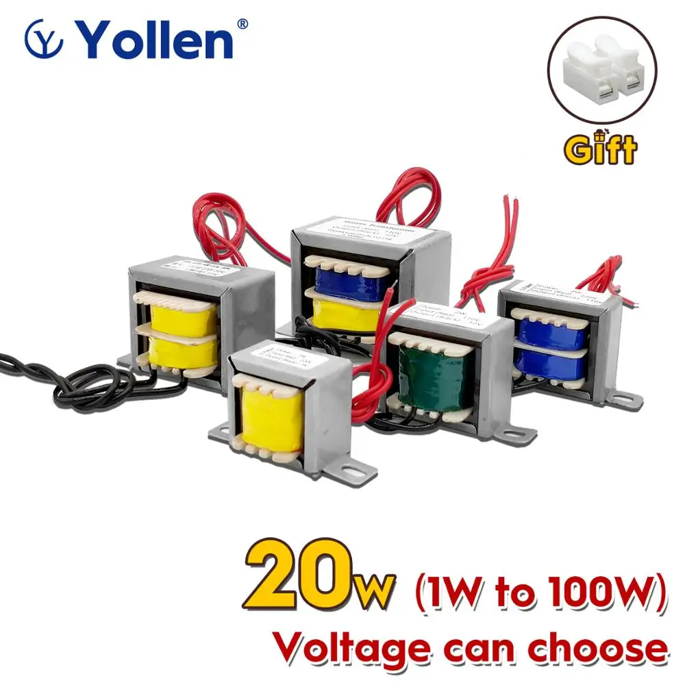 Transformateur 220V/380V vers 6V-24V Double Sortie 20W