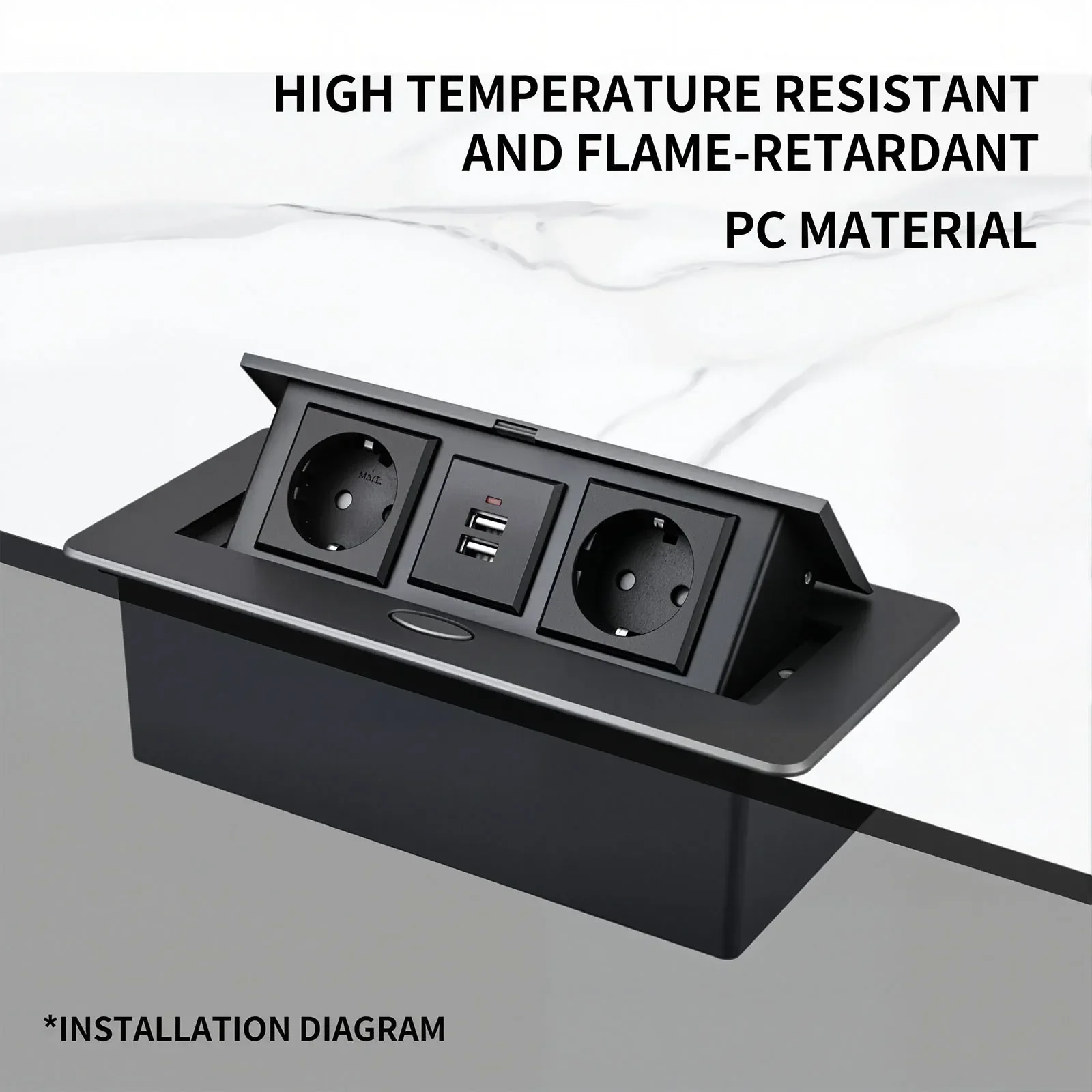 Prise de Bureau Multifonction USB-C & HDMI - Alliage Alu
