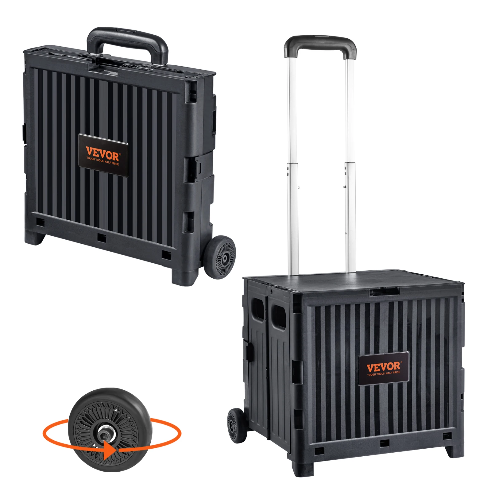 Chariot pliable utilitaire - Courses, jardin, bureau