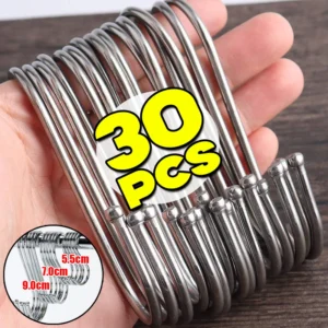 Crochets S Inox 30 Pièces - Rangement Maison Multifonction