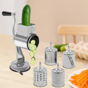 Râpe 5 Lames - Manuel Inox pour Légumes, Noix, Fromage