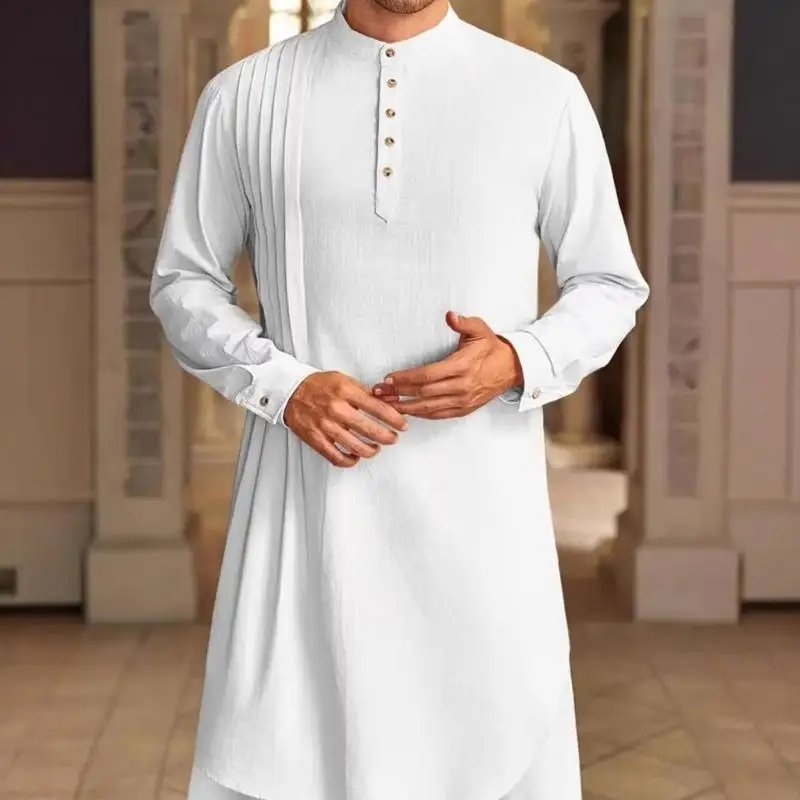 Caftan Homme Élégant - Robe Musulmane Rétro Confortable