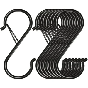 Crochets S Noirs Robustes pour Suspension Maison