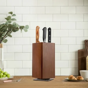 Porte-Couteaux Magnétique Rotatif 360° - Rangement Cuisine