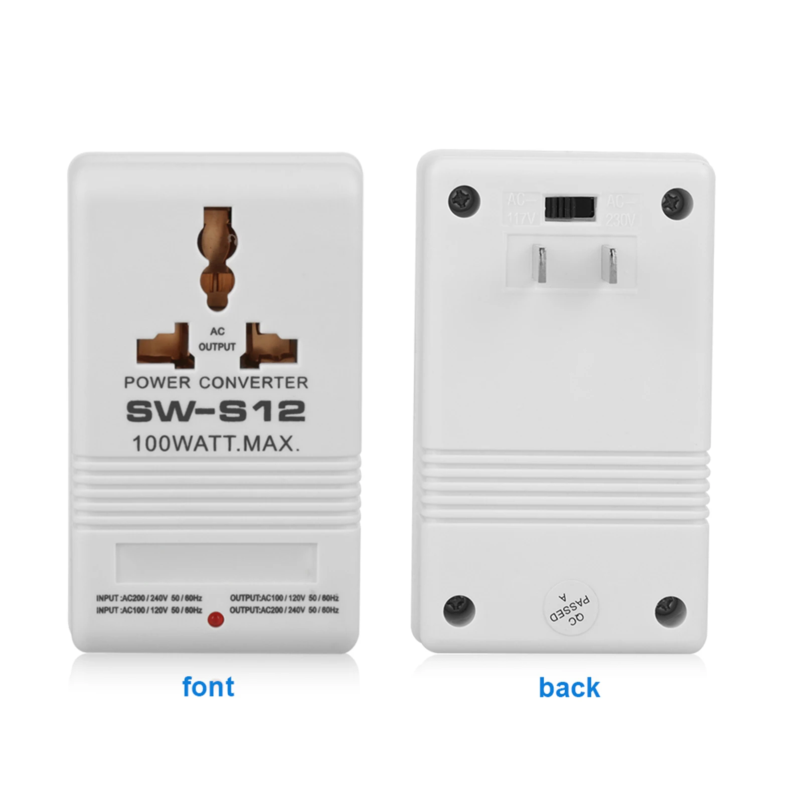 Convertisseur de Tension 100W : 110V/220V Voyage