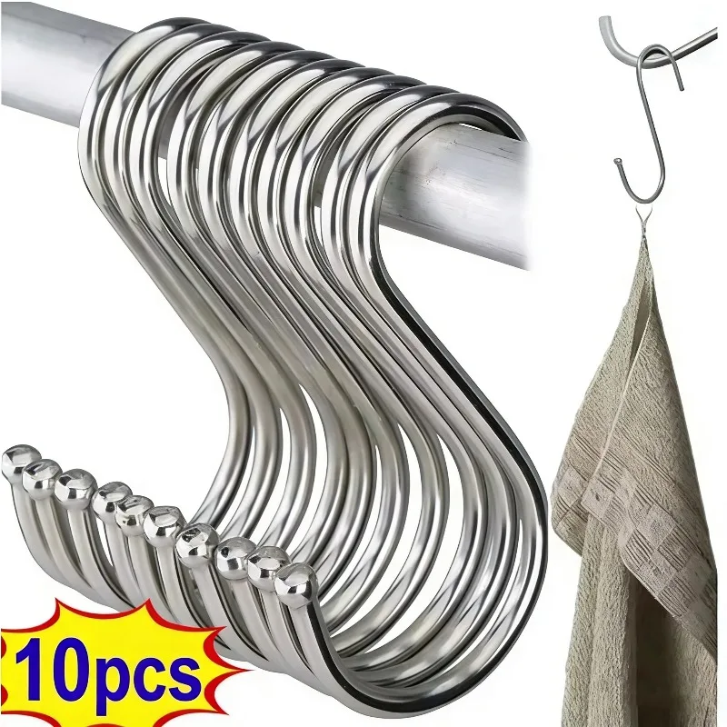 Crochets en S Inox 10pcs - Accroche Tout, Tient Fort