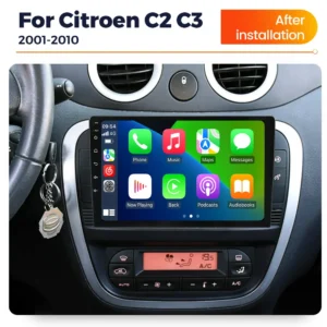 Autoradio CarPlay Android Auto pour Citroën C2 C3