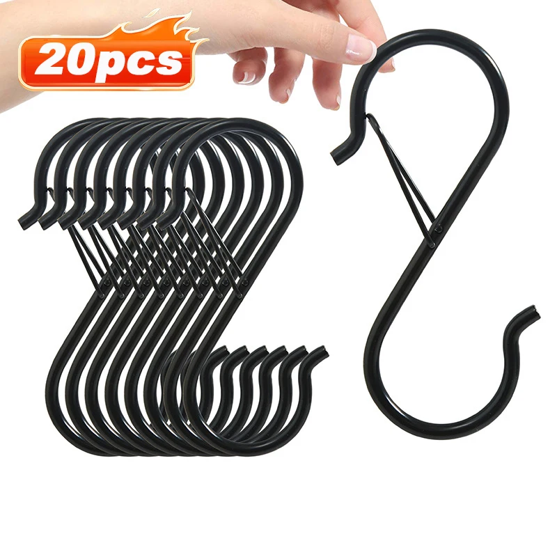 Crochets en S Robustes - 20 Pièces pour Suspension Maison