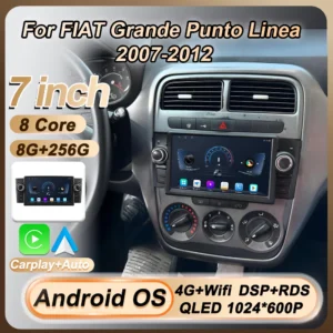 Autoradio Android Auto CarPlay pour Fiat Grande Punto