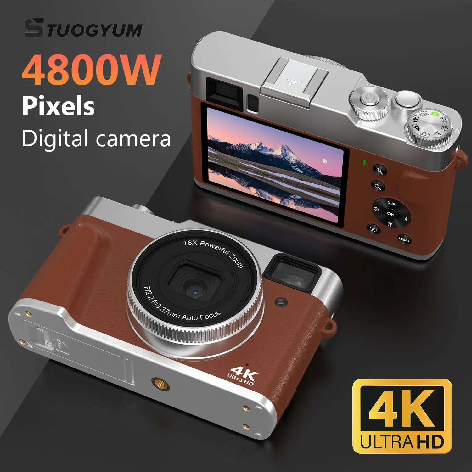 Appareil Photo Vlog 9K 48MP - Zoom 16X & Autofocus