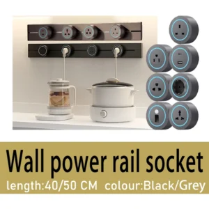 Prise Murale USB pour Rail - Adaptateur Universel