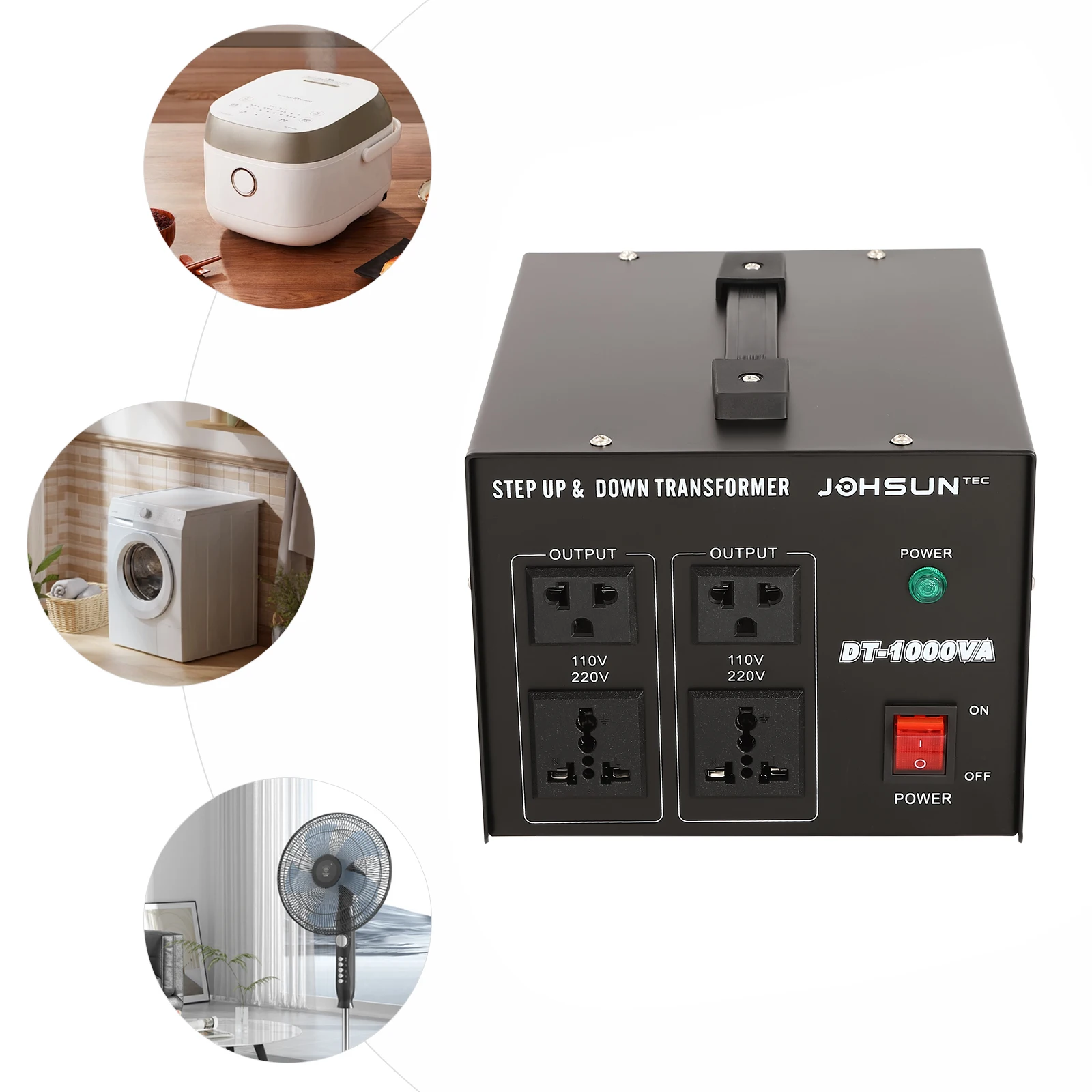 Transformateur 5000W 220V à 110V - Prise Universelle