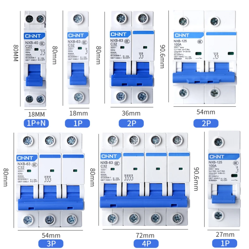 Disjoncteur DIN CHINT NXB-63 - Protection Électrique Sûre