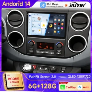 Autoradio 2 Din CarPlay Android Auto Sans Fil Citroën Peugeot