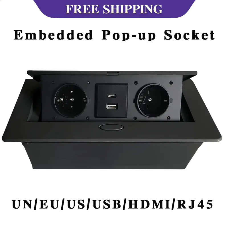 Prise Multifonction USB Pop-Up pour Bureau & Salle de Réunion