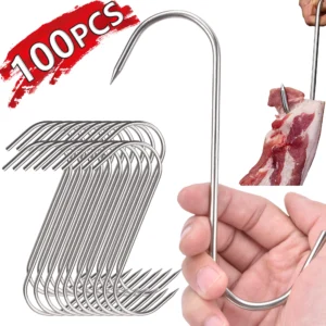 Crochets à Viande Inoxydables - 10 à 100 Pièces