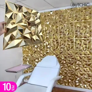 Panneau Mural 3D Or Brillant pour Fête & Mariage