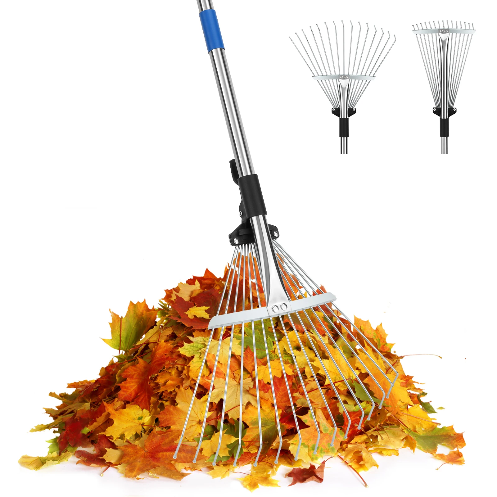 Râteau Feuilles 160cm - Ramasseur Jardin Métal Robuste