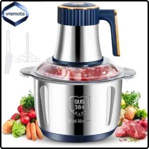 Hachoir Électrique 5L Multifonction - Robot Cuisine Inox