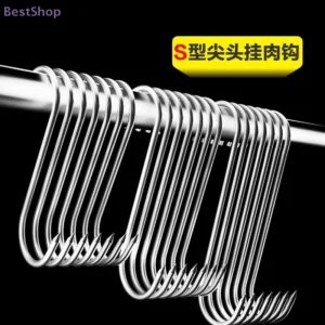 Crochets Boucher Inox 10 Pièces - Rangement Cuisine