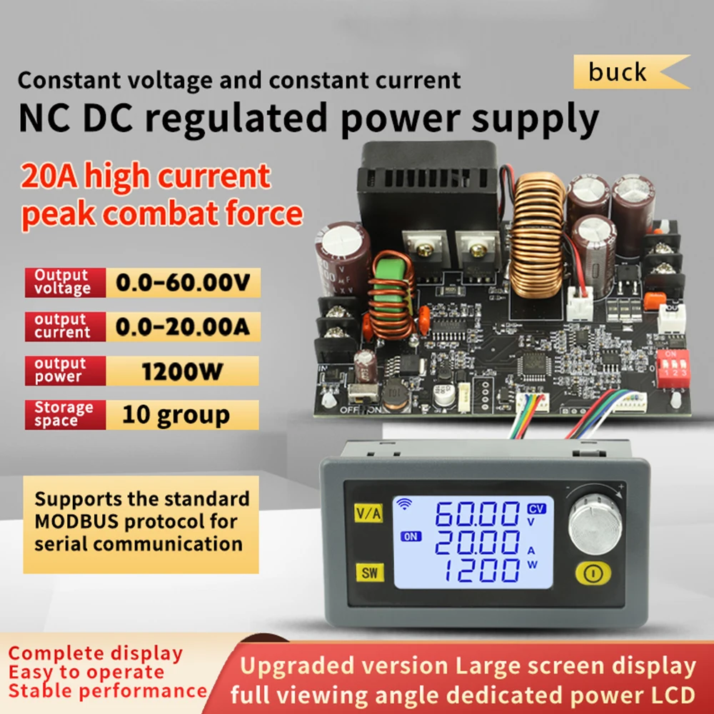 Alimentation DC 6-70V 20A - Régulateur Tension Constante 1200W
