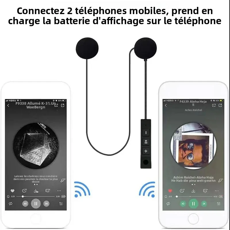 Casque de moto Bluetooth casque sans fil casque avec Microphone écouteur ENC suppression du bruit mains libres parlant conduite – Image 4