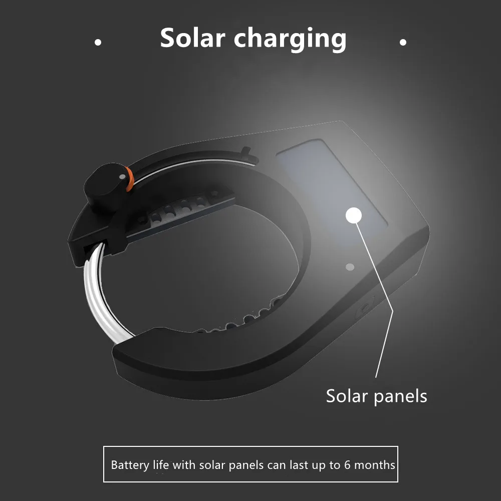 Serrure vélo Bluetooth - Antivol solaire