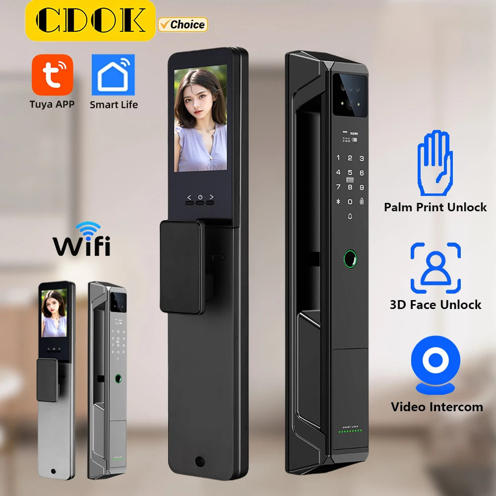 Serrure WiFi P85 Empreinte + Interphone